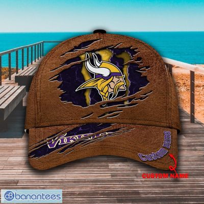 NFL Minnesota Vikings Custom Name Brown Classic Cap