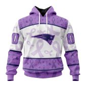 Nfl New England Patriots Custom Name Number Fight Cancer Pullover Hoodie Front.jpg - demo10