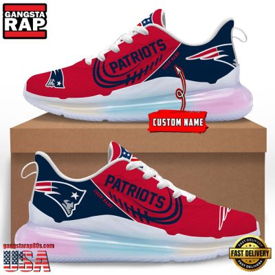 NFL New England Patriots Custom Rainbow Atmospheric Air Force 1 Sneaker Shoes