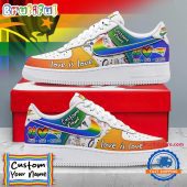 NFL New England Patriots Pride Peace Love Lions Custom Air Force 1 Shoes Sneaker