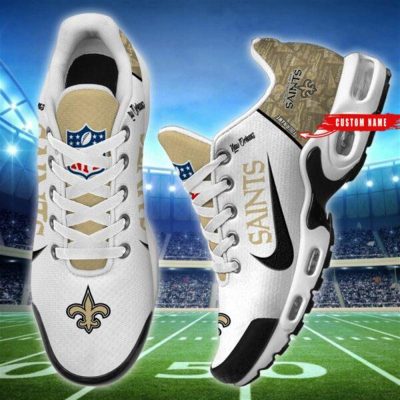 NFL New Orleans Saints Air Max Plus Running Shoes Custom Name