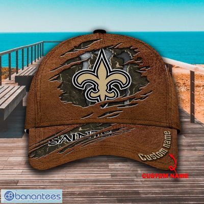 NFL New Orleans Saints Custom Name Brown Classic Cap
