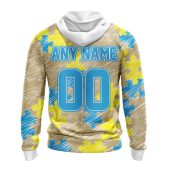 Nfl New Orleans Saints Custom Name Number Puzzle Autism Awareness Pullover Hoodie Back.jpg - demo10
