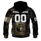 Nfl New Orleans Saints Custom Name Number Rose Dragon Pullover Hoodie Back.jpg - demo10