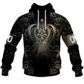 Nfl New Orleans Saints Custom Name Number Rose Dragon Pullover Hoodie Front.jpg - demo10