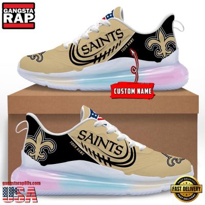 NFL New Orleans Saints Custom Rainbow Atmospheric Air Force 1 Sneaker Shoes