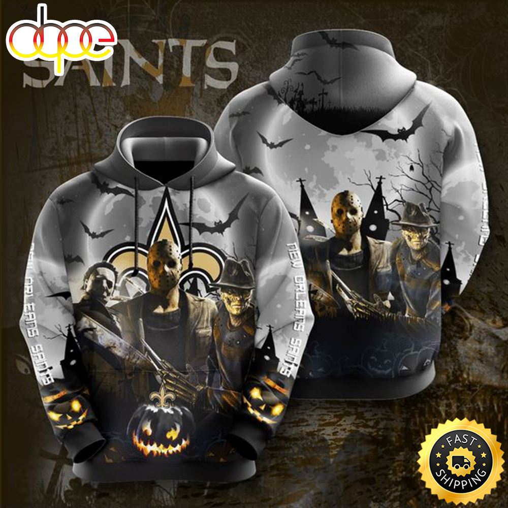 NFL New Orleans Saints Jason Voorhees Halloween Pullover Hoodie NFL New Orleans Saints Jason Voorhees Halloween Pullover Hoodie