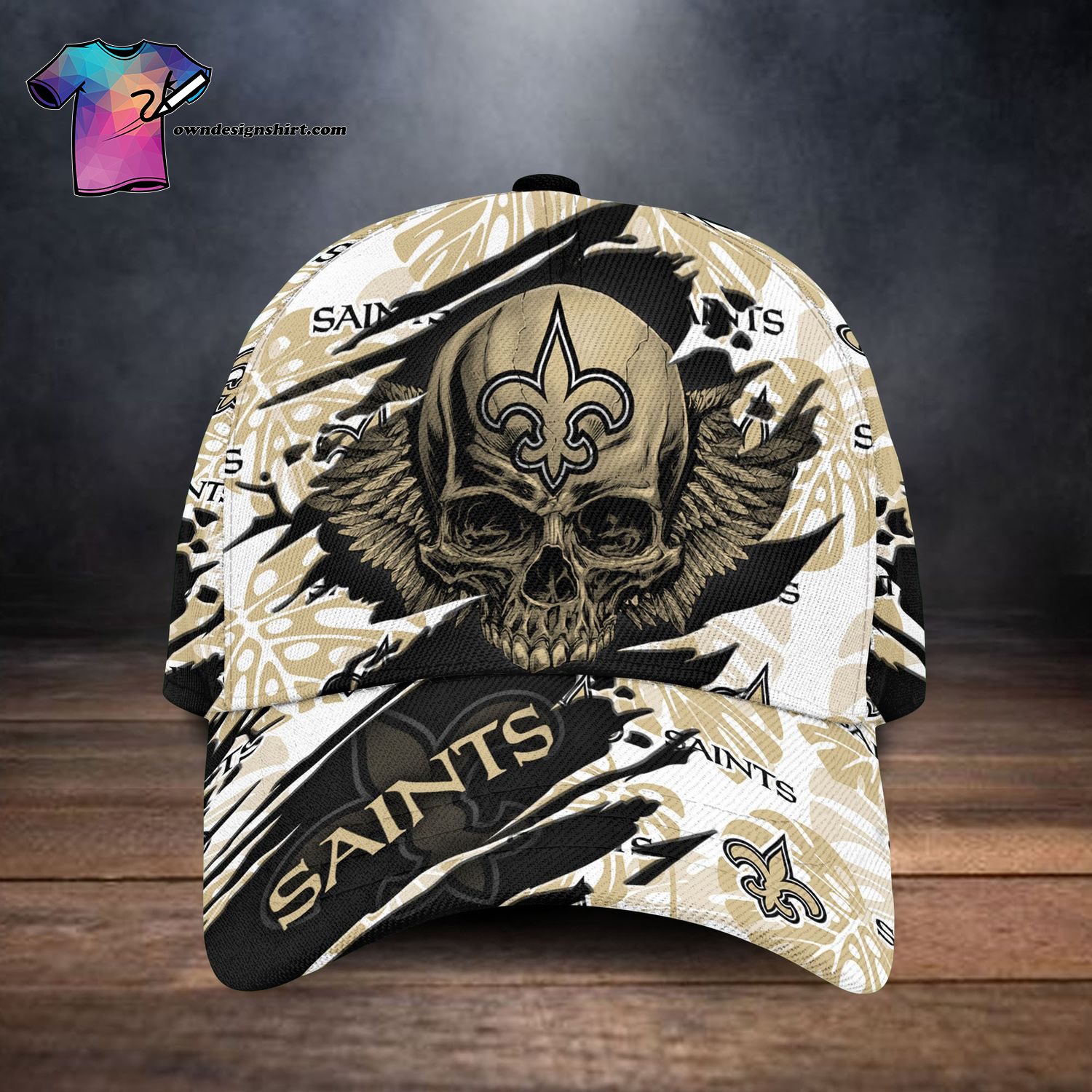 NFL New Orleans Saints Skull Classic Cap NFL New Orleans Saints Skull Classic Cap