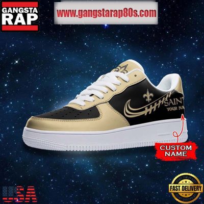 NFL New Orleans Saints Unique Design Custom Name Air Force 1 Sneaker Shoes