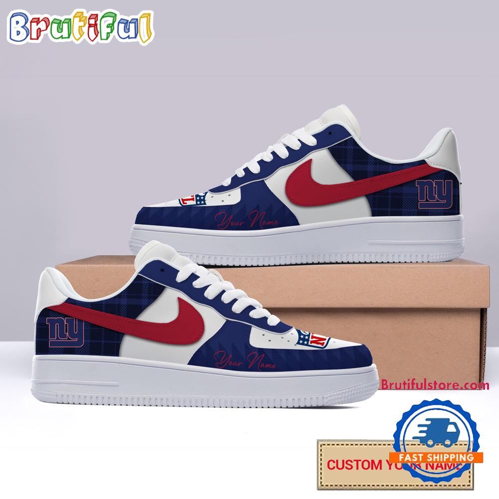 NFL New York Giants Christmas Logo Pattern Custom Air Force 1 Shoes Sneaker NFL New York Giants Christmas Logo Pattern Custom Air Force 1 Shoes Sneaker