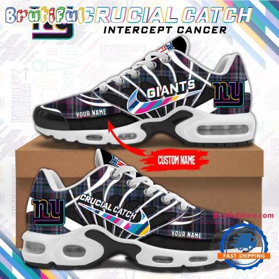 NFL New York Giants Crucial Catch Intercept Cancer Air Max Plus Shoes Sneaker