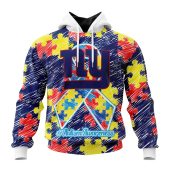 Nfl New York Giants Custom Name Number Puzzle Autism Awareness Pullover Hoodie Front.jpg - demo10
