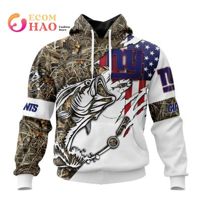 NFL New York Giants Custom Name Number Special Fish Pullover Hoodie