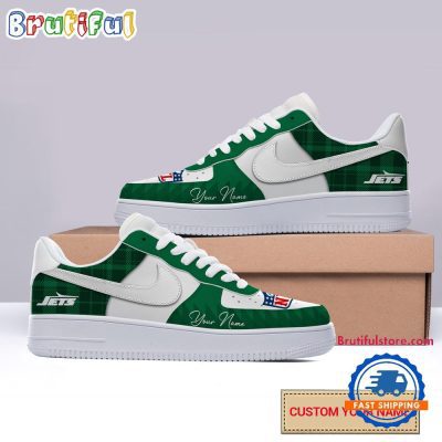 NFL New York Jets Christmas Logo Pattern Custom Air Force 1 Shoes Sneaker