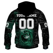 Nfl New York Jets Custom Name Number Rose Dragon Pullover Hoodie Back.jpg - demo10