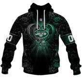 Nfl New York Jets Custom Name Number Rose Dragon Pullover Hoodie Front.jpg - demo10