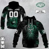 Nfl New York Jets Custom Name Number Rose Dragon Pullover Hoodie Front Back.jpg - demo10