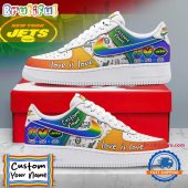 NFL New York Jets Pride Peace Love Lions Custom Air Force 1 Shoes Sneaker