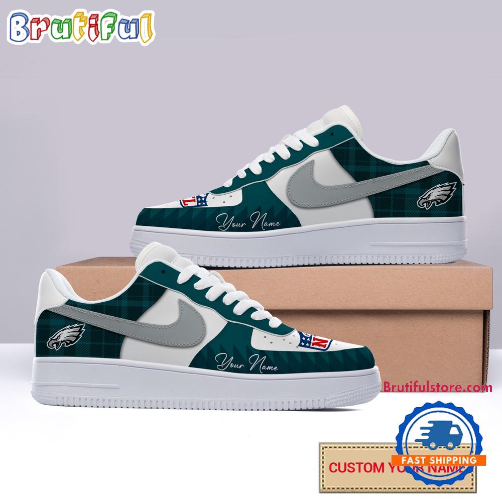 NFL Philadelphia Eagles Christmas Logo Pattern Custom Air Force 1 Shoes Sneaker NFL Philadelphia Eagles Christmas Logo Pattern Custom Air Force 1 Shoes Sneaker