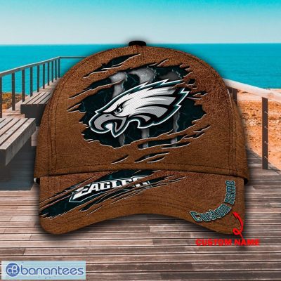 NFL Philadelphia Eagles Custom Name Brown Classic Cap
