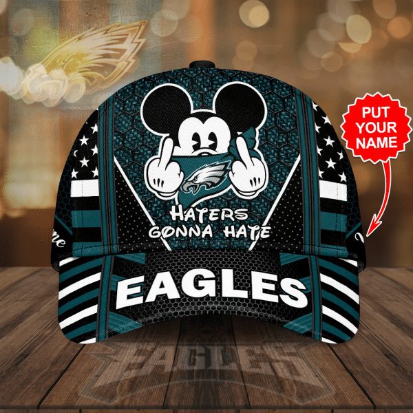NFL Philadelphia Eagles Custom Name Mickey Classic Cap NFL Philadelphia Eagles Custom Name Mickey Classic Cap