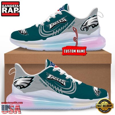 NFL Philadelphia Eagles Custom Rainbow Atmospheric Air Force 1 Sneaker Shoes