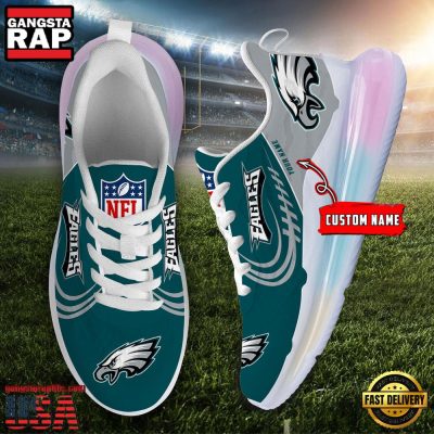 NFL Philadelphia Eagles Custom Rainbow Atmospheric Air Force 1 Sneaker Shoes