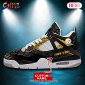 Nfl Pittsburgh Steelers Air Jordan 4 Sneaker Custom Name Cool Look Bro - demo10