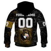 Nfl Pittsburgh Steelers Custom Name Number Rose Dragon Pullover Hoodie Back.jpg - demo10