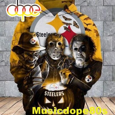 NFL Pittsburgh Steelers Jason Voorhees Halloween Pullover Hoodie