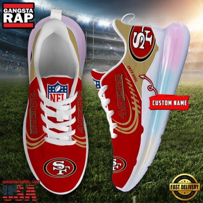 NFL San Francisco 49ers Custom Rainbow Atmospheric Air Force 1 Sneaker Shoes