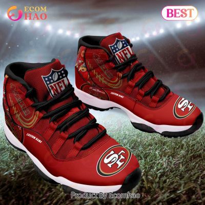 NFL San Francisco 49ers Personalized Custom Name Air Jordan 11 Sneaker, Shoes