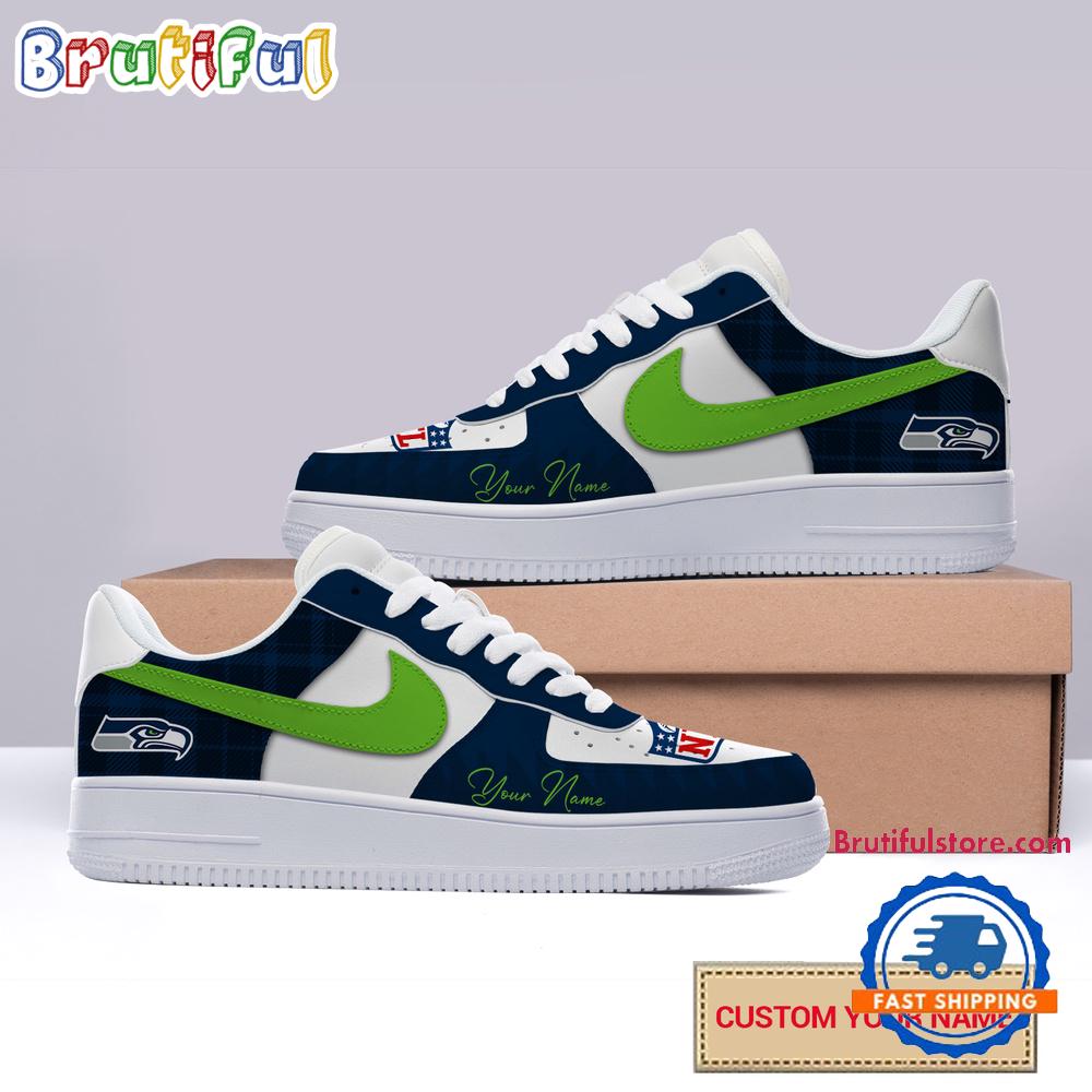 NFL Seattle Seahawks Christmas Logo Pattern Custom Air Force 1 Shoes Sneaker NFL Seattle Seahawks Christmas Logo Pattern Custom Air Force 1 Shoes Sneaker