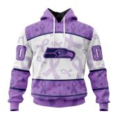 Nfl Seattle Seahawks Custom Name Number Fight Cancer Pullover Hoodie Front.jpg - demo10