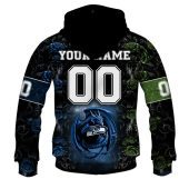 Nfl Seattle Seahawks Custom Name Number Rose Dragon Pullover Hoodie Back.jpg - demo10