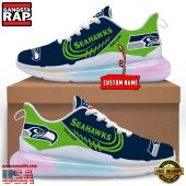 NFL Seattle seahawks Custom Rainbow Atmospheric Air Force 1 Sneaker Shoes