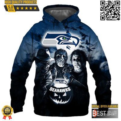 NFL Seattle Seahawks Jason Voorhees Logo Pullover Hoodie