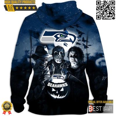 NFL Seattle Seahawks Jason Voorhees Logo Pullover Hoodie