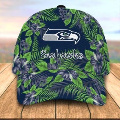 NFL Seattle Seahawks Tropical Flower Classic Cap