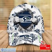 NFL Seattle Seahawks Tropical Flower White Classic Cap