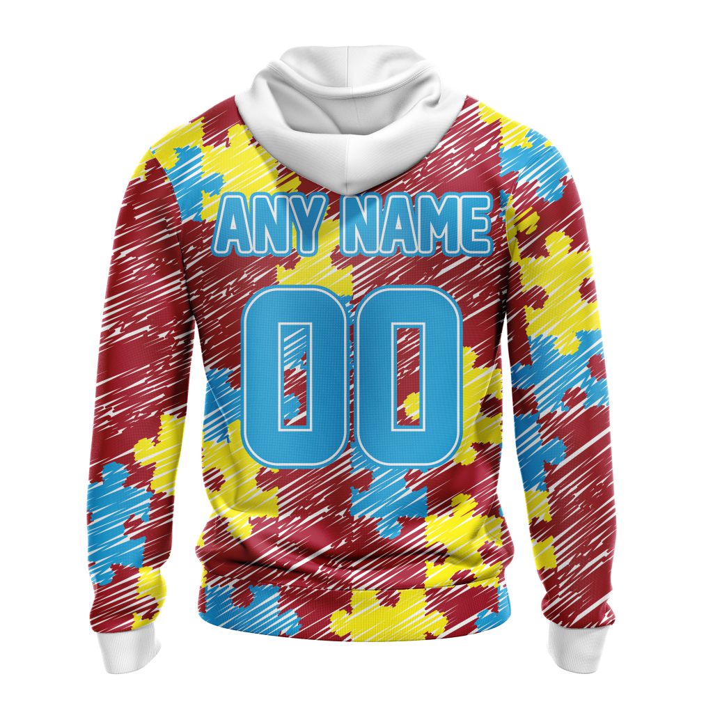 NFL Tampa Bay Buccaneers Custom Name Number Puzzle Autism Awareness Pullover Hoodie NFL Tampa Bay Buccaneers Custom Name Number Puzzle Autism Awareness Pullover Hoodie