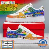 NFL Tampa Bay Buccaneers Pride Peace Love Lions Custom Air Force 1 Shoes Sneaker