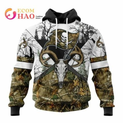 NFL Tampa Bay Buccaneers Custom Name Number Deer Skull Pullover Hoodie