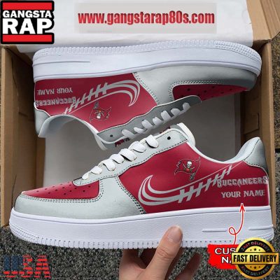 NFL Tampa Bay Buccaneers Unique Design Custom Name Air Force 1 Sneaker Shoes