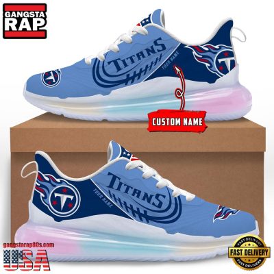 NFL Tennessee Titans Custom Rainbow Atmospheric Air Force 1 Sneaker Shoes