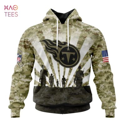 NFL Tennessee Titans Custom Name Number Camo Pullover Hoodie