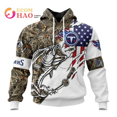 NFL Tennessee Titans Custom Name Number Fish Pullover Hoodie