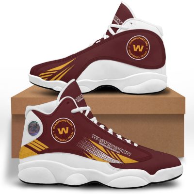 NFL Washington Commanders Brown Yellow Stripes Edition Air Jordan 13 Shoes For Men And Women