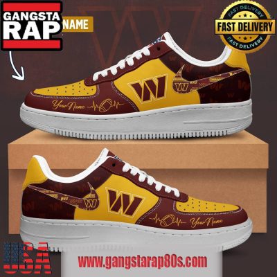 NFL Washington Commanders Custom Name Air Force 1 Running Sneakers Shoes