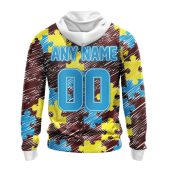 Nfl Washington Commanders Custom Name Number Puzzle Autism Awareness Pullover Hoodie Back.jpg - demo10